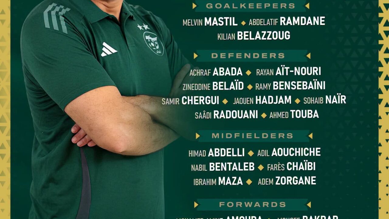 Hemdani retient 26 joueurs pour ses débuts à la tête de l’Algérie
